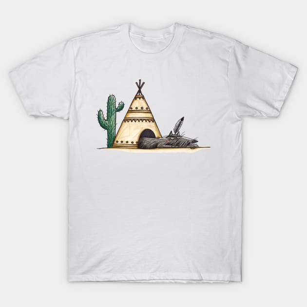 Indianer - Native American - Hundehütte - Doghouse - Tipi T-Shirt by JunieMond